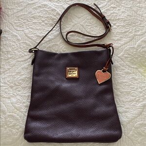 Dooney & Bourke pebble grain leather crossbody bag in eggplant